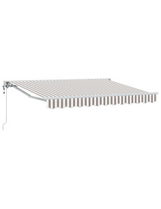 Tettuccio Elettrico Retrattile Grigio chiaro e bianco 4 × 3,5 m