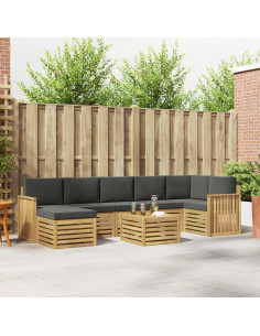 Set di divani da esterno 8 pcs Bianco e Antracite