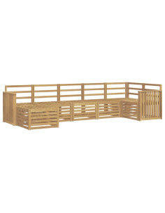 Set di divani da esterno 7 pcs Bianco 2