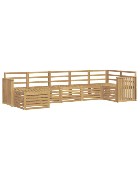 Set di divani da esterno 7 pcs Bianco