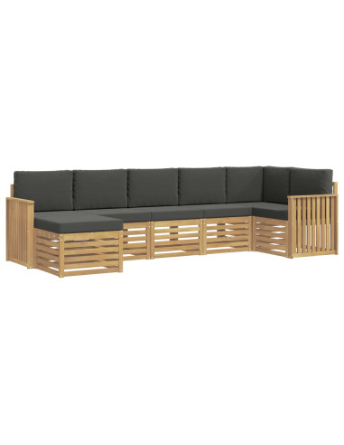 Set di divani da esterno 7 pcs Bianco e Antracite