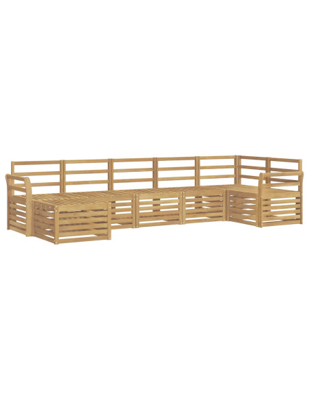 Set di divani da esterno 7 pcs Bianco