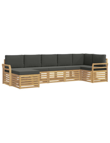 Set di divani da esterno 7 pcs Bianco e Antracite