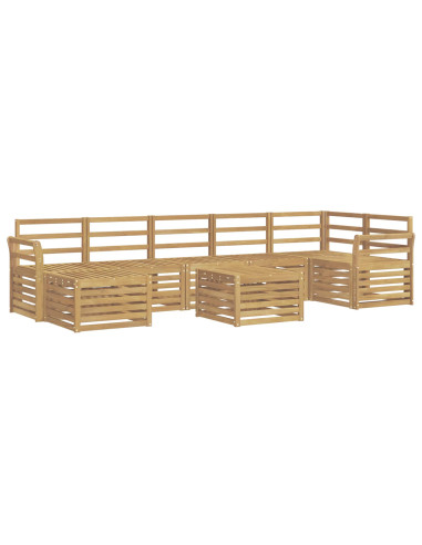 Set di divani da esterno 8 pcs Bianco 59 x 59 x 37 cm