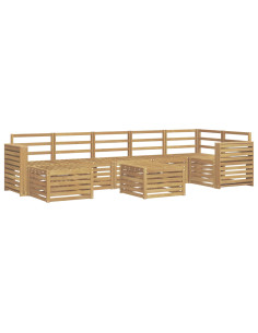 Set di divani da esterno 8 pcs Bianco 59 x 59 x 37 cm 2