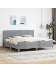 Struttura letto con materasso Grigio chiaro 180 x 200 cm