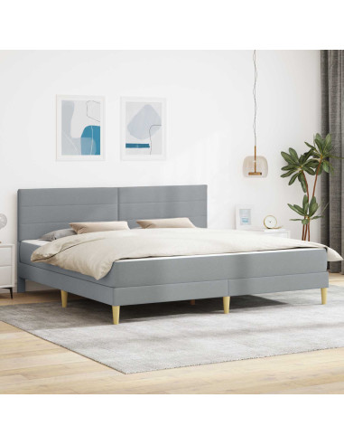 Struttura letto con materasso Grigio chiaro 180 x 200 cm