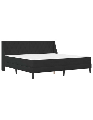 Struttura letto con materasso Nero 180 x 200 cm Velluto