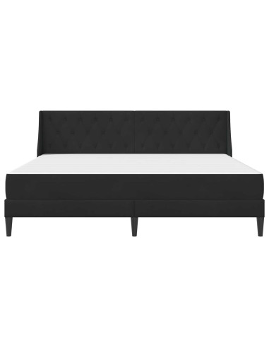 Struttura letto con materasso Nero 180 x 200 cm Velluto