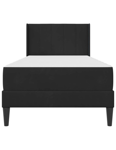 Struttura letto con materasso Nero 90 x 190 cm Velluto