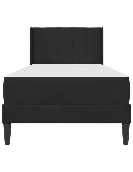 Struttura letto con materasso Nero 90 x 190 cm Velluto