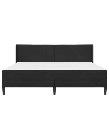 Struttura letto con materasso Nero 180 x 200 cm Velluto