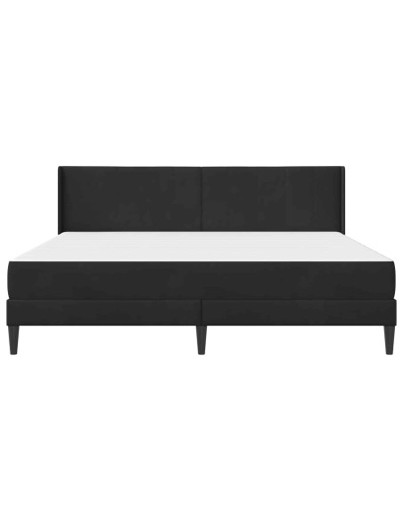 Struttura letto con materasso Nero 180 x 200 cm Velluto