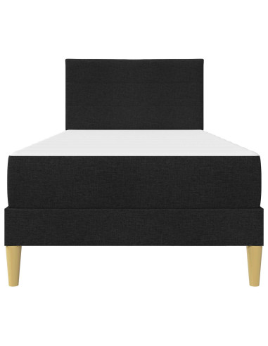 Struttura letto con materasso Nero 90 x 190 cm Tessuto