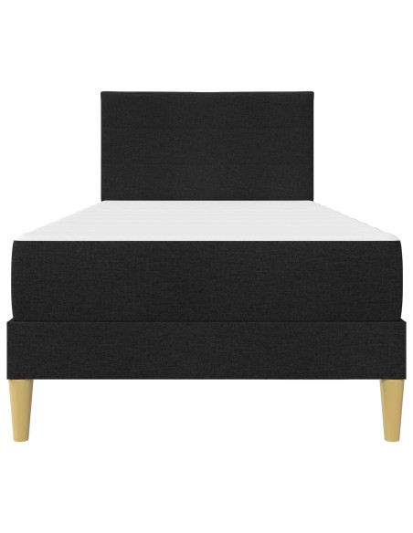 Struttura letto con materasso Nero 90 x 190 cm Tessuto