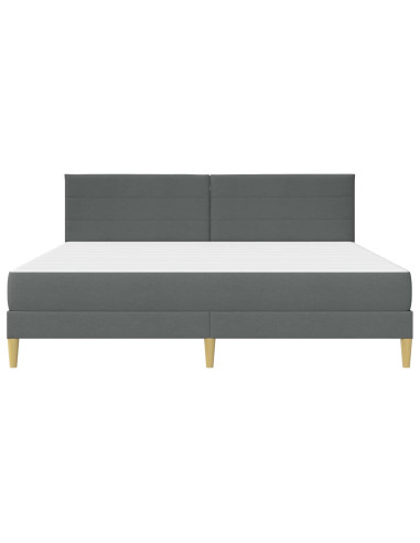 Struttura letto con materasso Grigio scuro 180 x 200 cm Tessuto