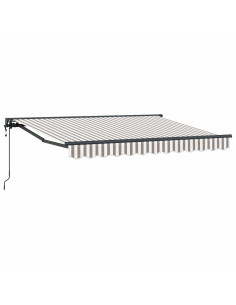 Tenda retrattile Grigio chiaro e bianco 4 × 3 m