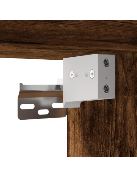 Mobile TV a Parete Rovere Fumo 40x30x30 cm in Legno Multistrato