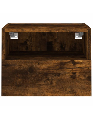 Mobile TV a Parete Rovere Fumo 40x30x30 cm in Legno Multistrato