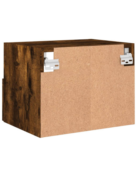 Mobile TV a Parete Rovere Fumo 40x30x30 cm in Legno Multistrato
