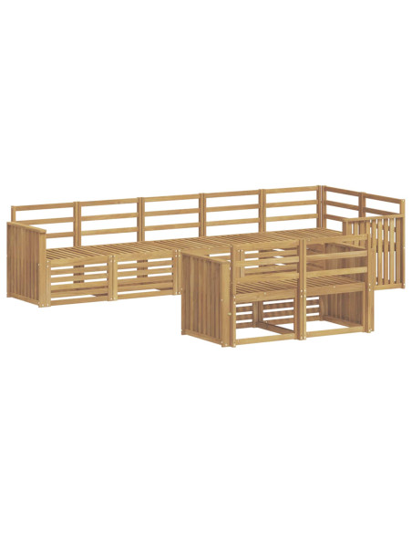 Set di divani da esterno 8 pcs Bianco 306 x 128,5 x 73 cm
