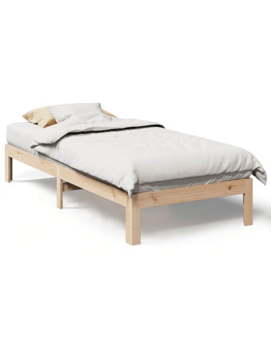 Giroletto senza Materasso 90x200 cm in Legno Massello di Pino