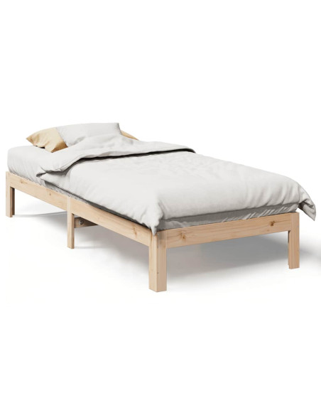 Giroletto senza Materasso 90x200 cm in Legno Massello di Pino