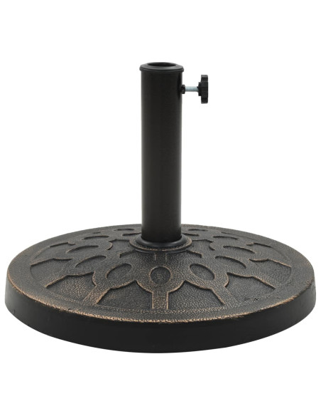 Base per Parasole Rotonda in Poliresina 13 kg Bronzo