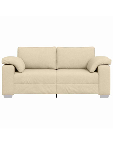 Divano a due posti Crema 180 cm Tessuto