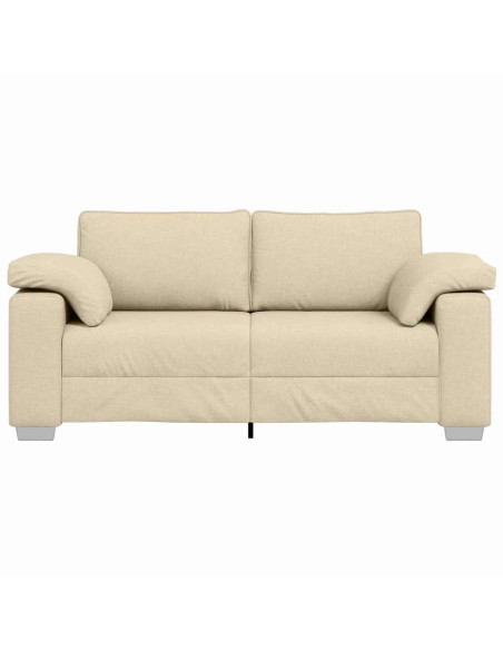 Divano a due posti Crema 180 cm Tessuto