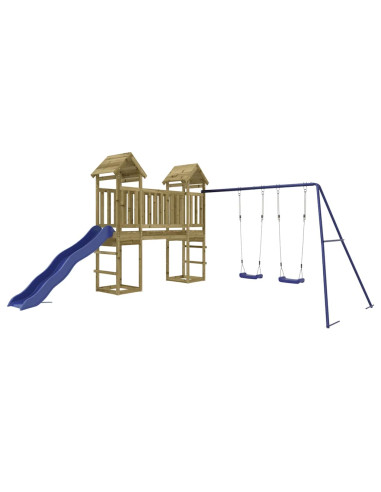 Set da Gioco da Esterno in Legno di Pino Impregnato