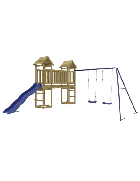 Set da Gioco da Esterno in Legno di Pino Impregnato