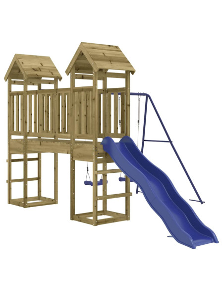 Set da Gioco da Esterno in Legno di Pino Impregnato