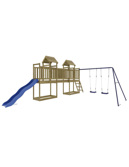 Set da Gioco da Esterno in Legno di Pino Impregnato