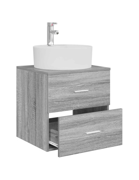 Mobile Lavabo da Parete Sonoma grigio 49,5 x 44,5 x 65 cm
