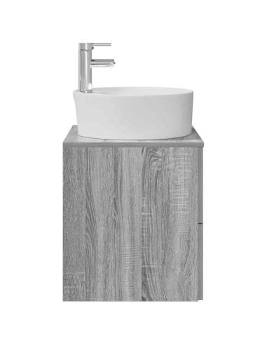 Mobile Lavabo da Parete Sonoma grigio 49,5 x 44,5 x 65 cm