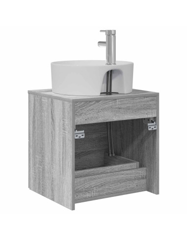 Mobile Lavabo da Parete Sonoma grigio 49,5 x 44,5 x 65 cm