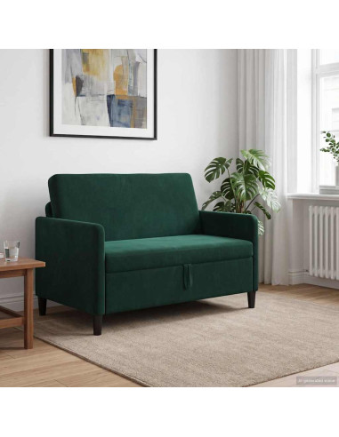 Divano con Storage Verde Scuro 122 x 78 x 87 cm Poliestere
