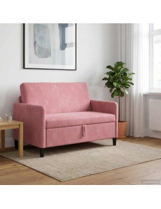 Divano con Storage Rosa 122 x 78 x 87 cm Poliestere