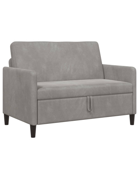 Divano con Storage Grigio Chiaro 122 x 78 x 87 cm Poliestere
