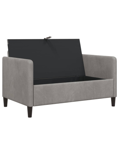 Divano con Storage Grigio Chiaro 122 x 78 x 87 cm Poliestere