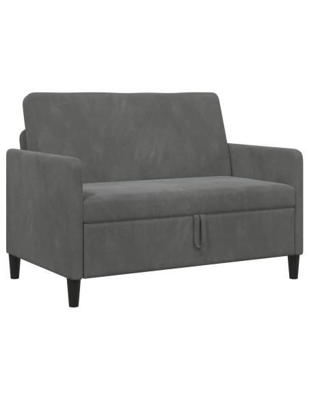 Divano con Storage Grigio Scuro 122 x 78 x 87 cm Poliestere