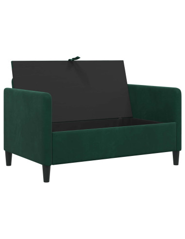 Divano con Storage Verde Scuro 122 x 78 x 87 cm Poliestere