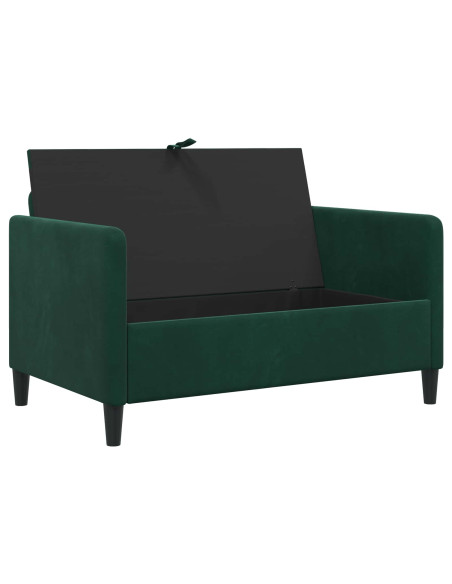 Divano con Storage Verde Scuro 122 x 78 x 87 cm Poliestere