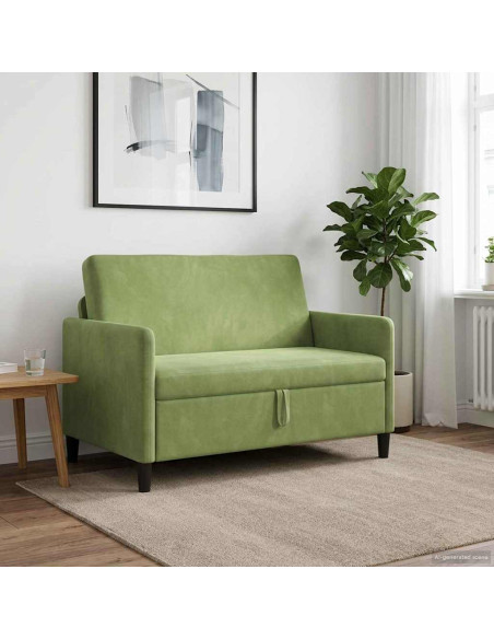 Divano con Storage Verde chiaro 122 x 78 x 87 cm Poliestere