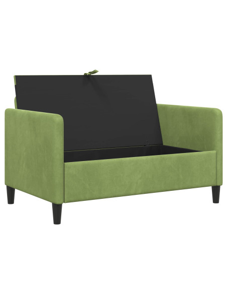 Divano con Storage Verde chiaro 122 x 78 x 87 cm Poliestere