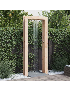 Doccia da esterno 226 cm Legno massello di pino e acciaio inox