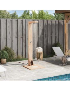 Doccia da esterno 210 cm Legno massello di pino e acciaio inox