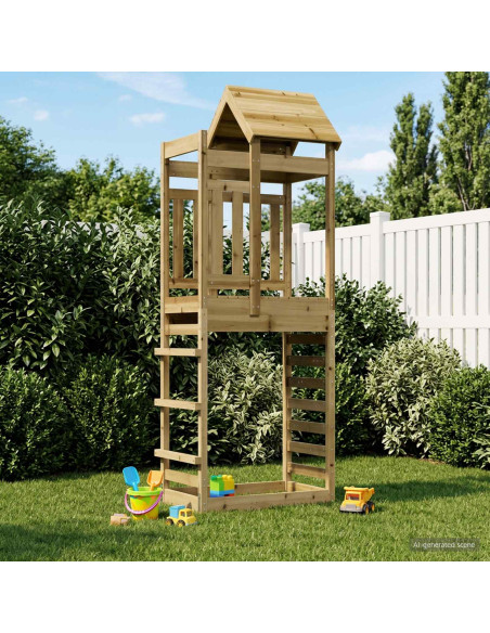 Torre da Gioco Marrone Legno Impregnato Solido
