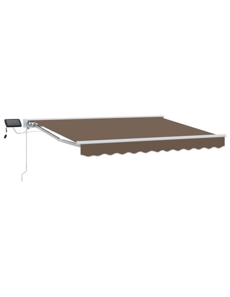 Cornice per Tenda Manuale con LED Tortora 4 × 3 m